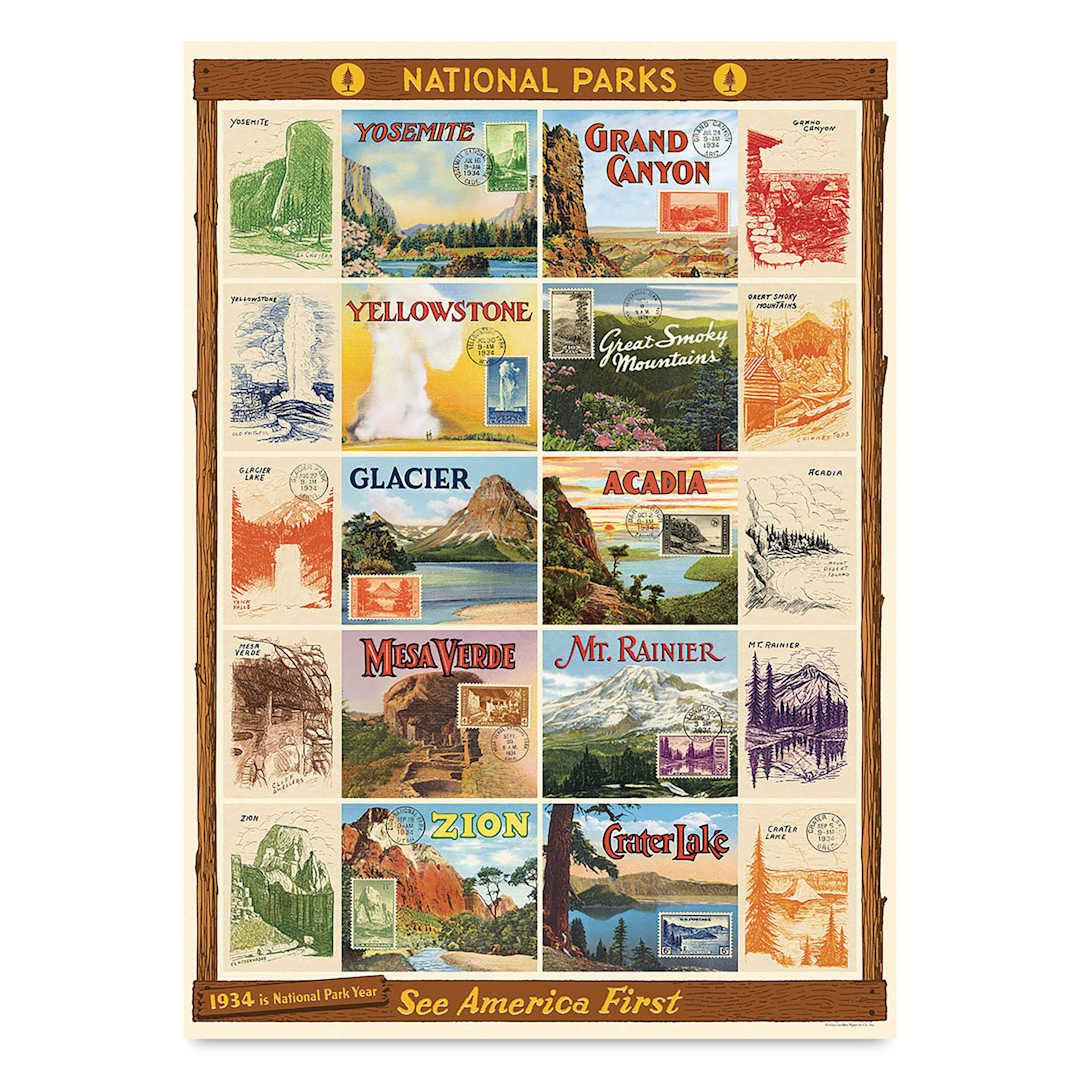 Open in modal - Cavallini National Parks 2 Printed Paper