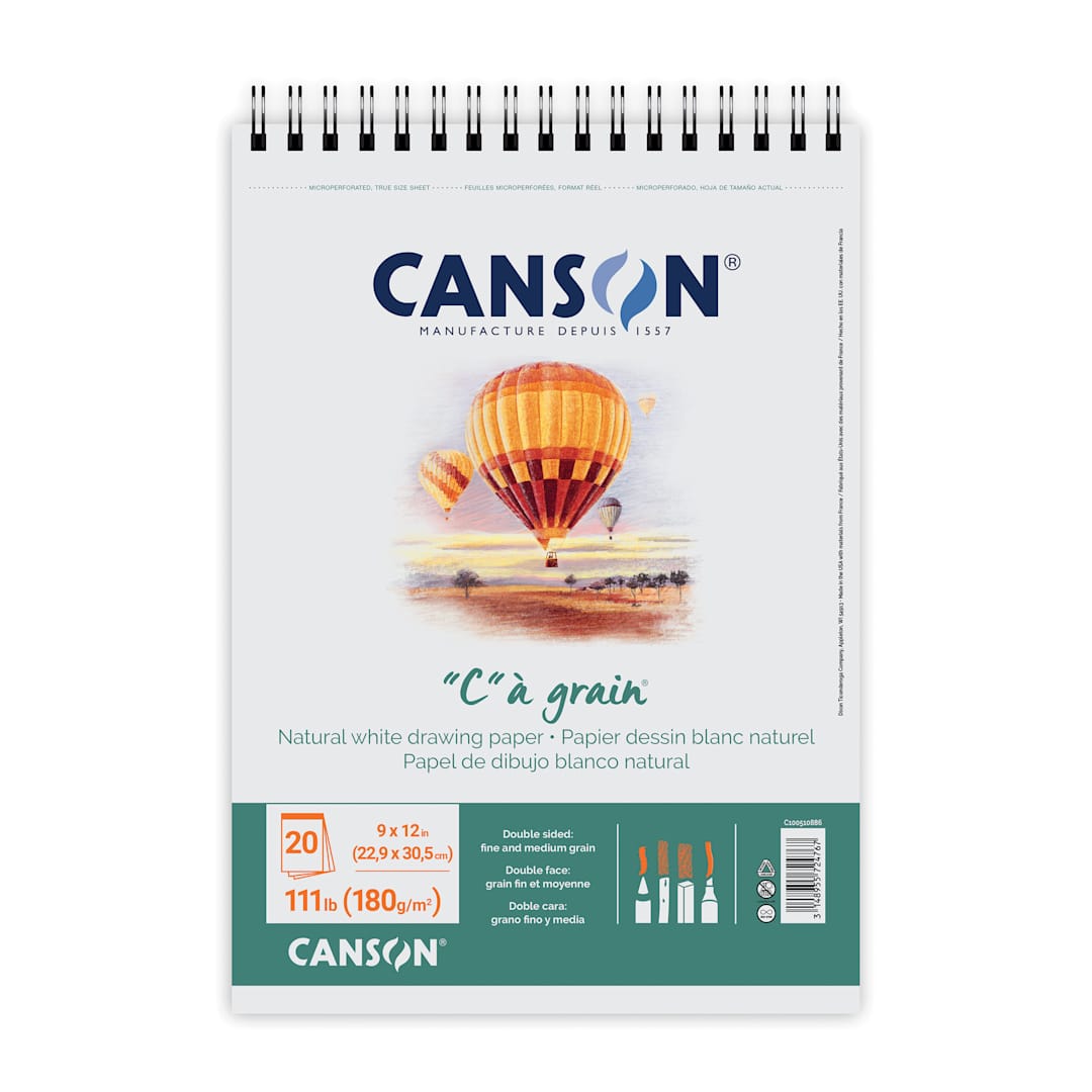 Open in modal - Canson C' a Grain Drawing Pad - 9" x 12", front cover