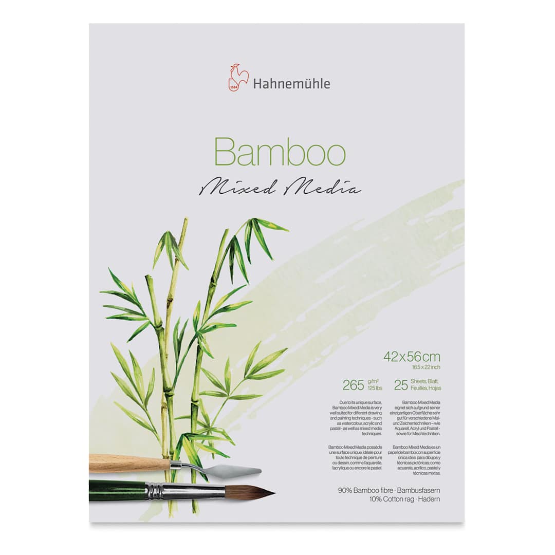 Open in modal - Hahnemühle Bamboo Mixed Media Block - 16 1/2'' x 22'', 25 Sheets