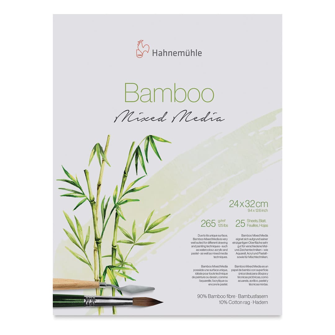 Open in modal - Hahnemühle Bamboo Mixed Media Block - Top view of Cover of Block