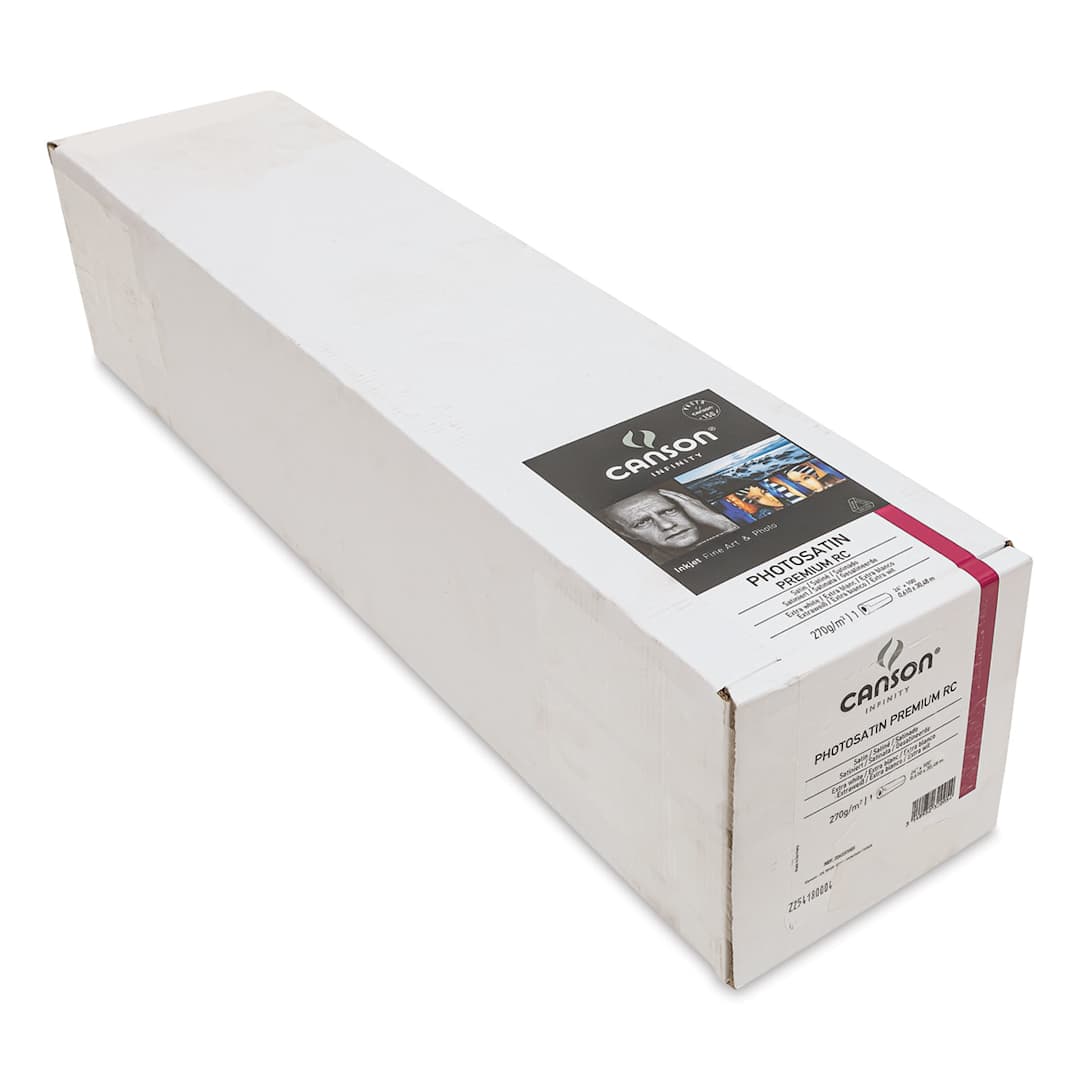 Open in modal - Canson Infinity PhotoSatin Art Paper - 24" x 100 ft, Premium Resin Coated, Roll