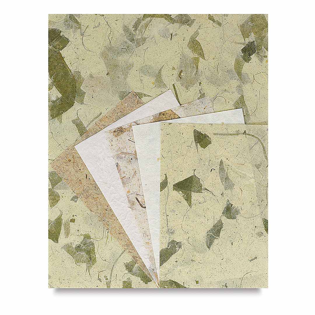 Open in modal - Black Ink Decorative Paper Packs - Both sizes of Rain Forest Assorted Sheet Pack shown