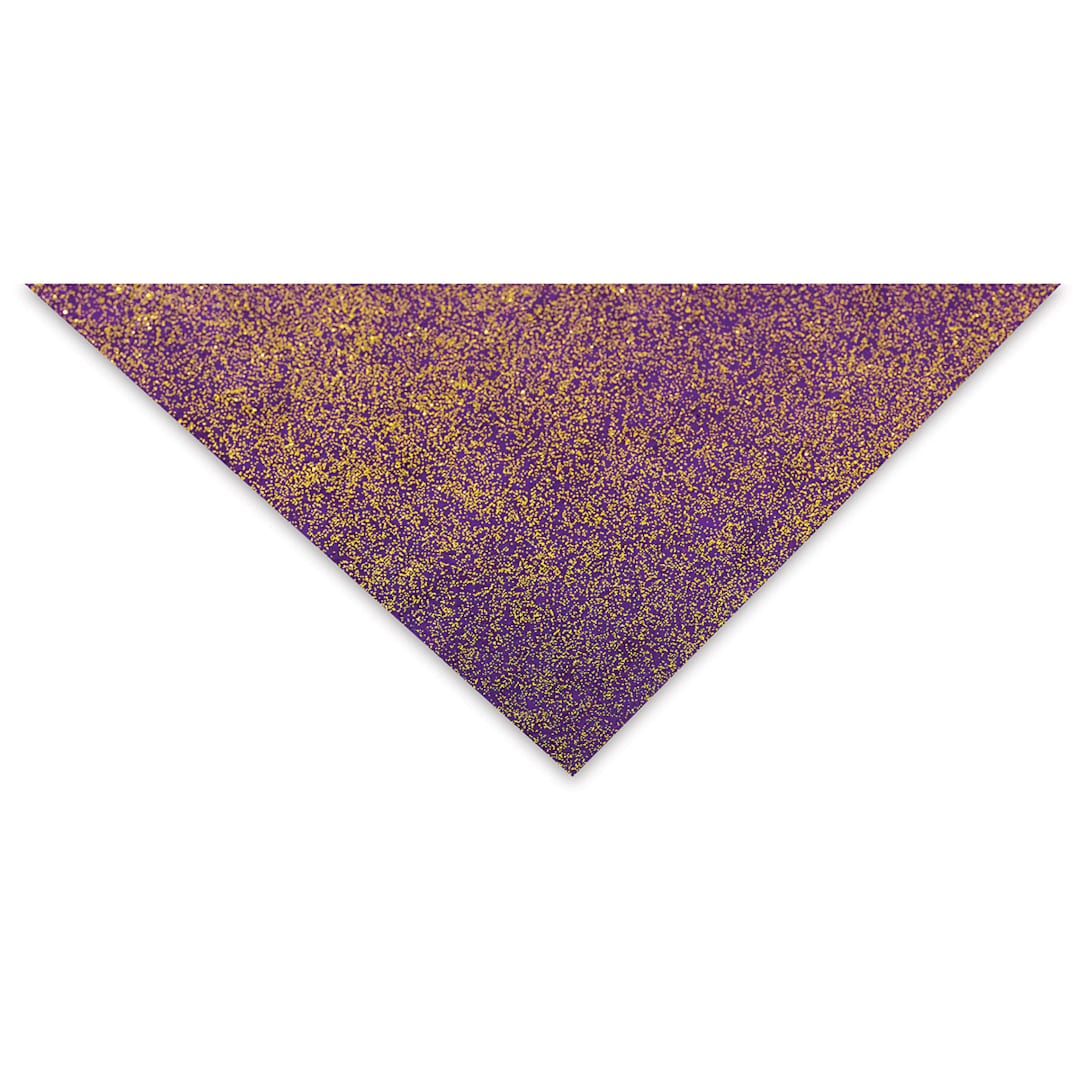 Open in modal - Lokta Paper - Glitter Flake, Violet and Gold, 20'' x 30''