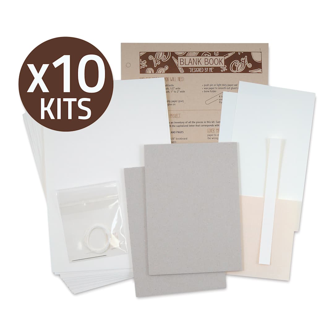 Open in modal - Books By Hand Blank Cover Classic Book Bookbinding Kit - Class Pack