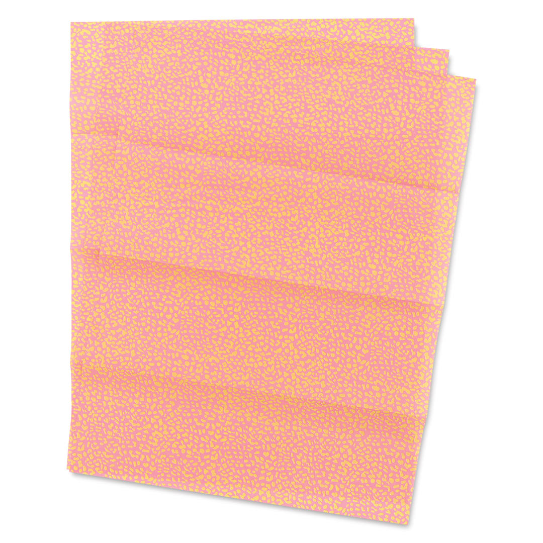 Open in modal - DecoPatch Decorative Papers - Pink/Yellow Speckles, Pkg of 3, 12" x 16"