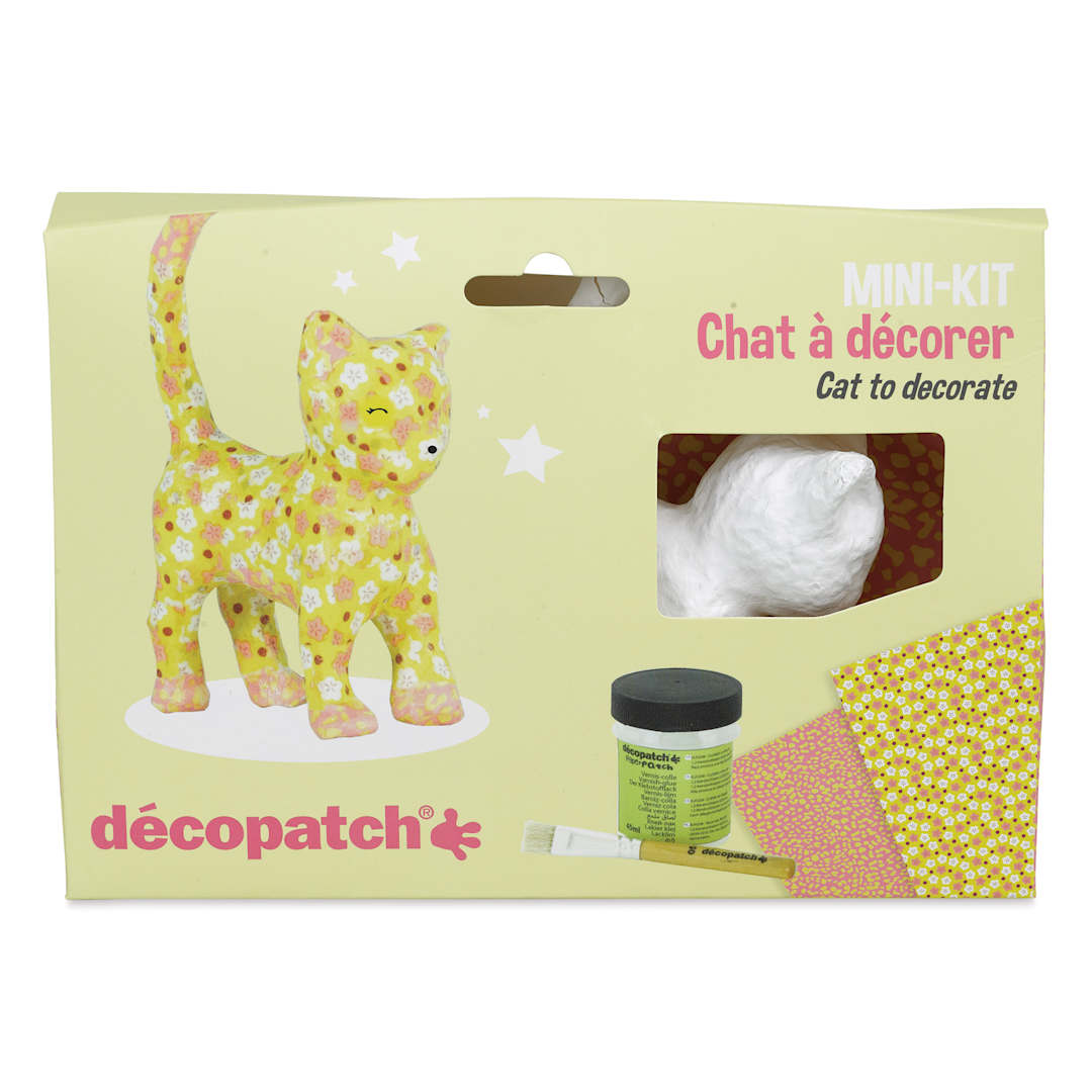 Open in modal - DecoPatch Paper Mache Cat Kit, front of the packaging