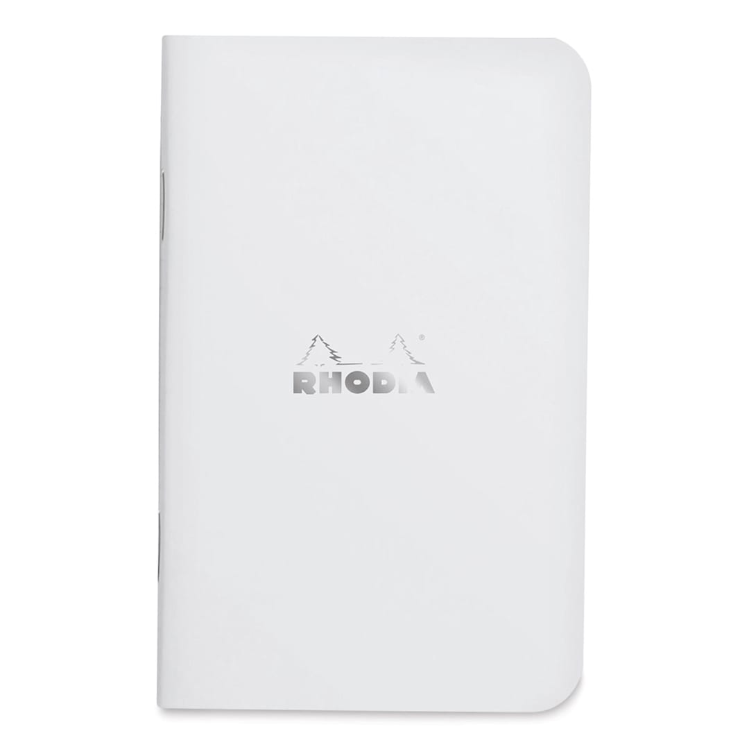 Open in modal - Rhodia Classic Staplebound Notebook - Ice, 4-3/4" x 3", Graph