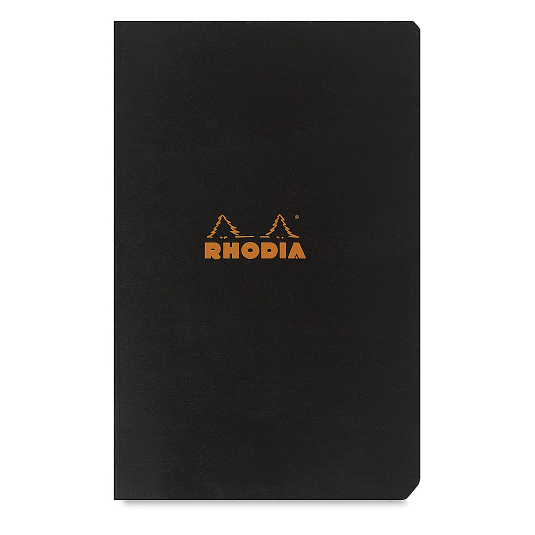 Open in modal - Rhodia Classic Staplebound Notebook - Black, 4" x 3", Graph