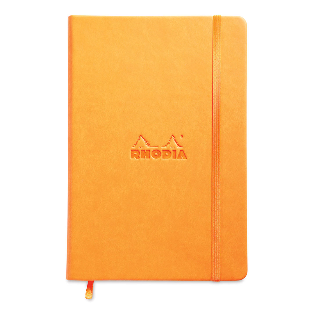 Open in modal - Rhodia Hardcover Webnotebook - Orange, 5-1/2" x 8-1/4", Dot Grid