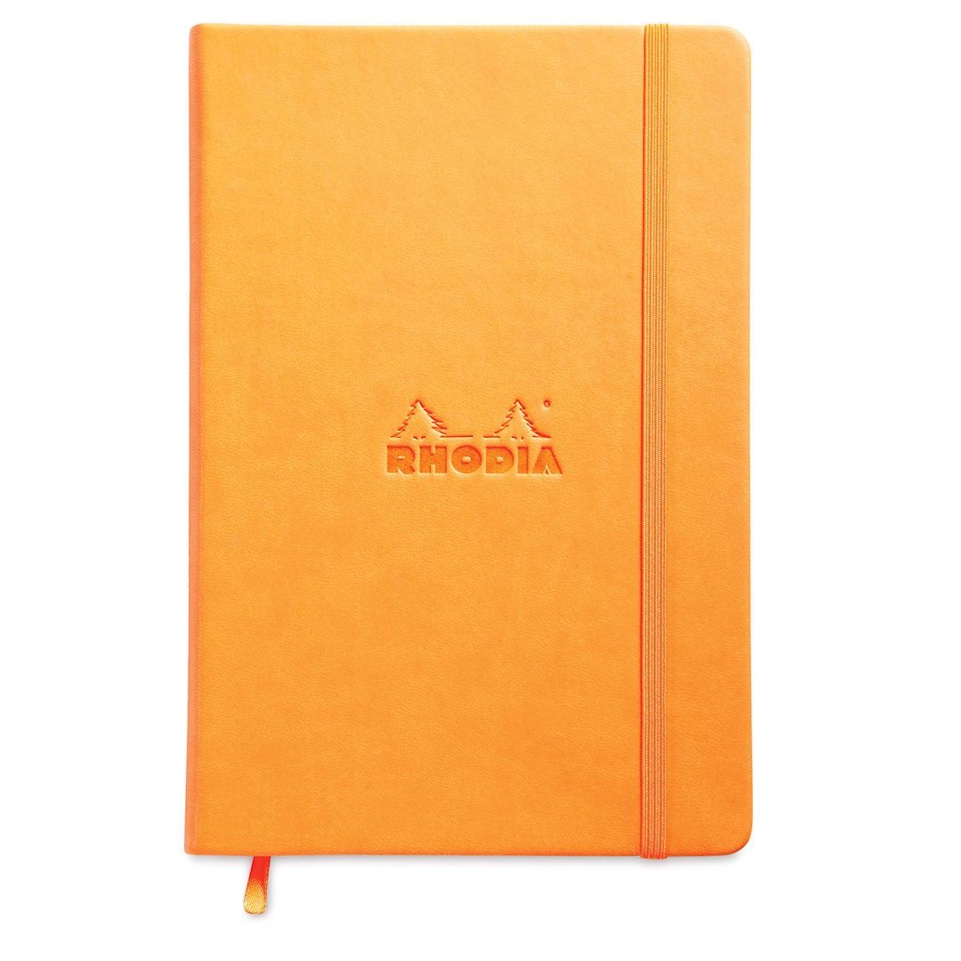 Open in modal - Rhodia Hardcover Webnotebook - Orange, 5-1/2" x 8-1/4", Ruled