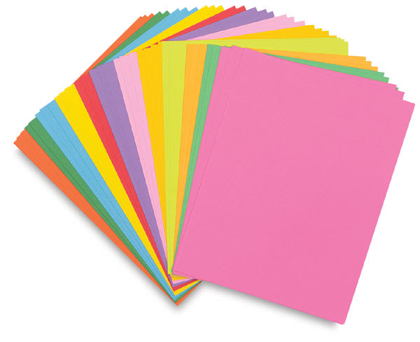 Open in modal - Hygloss Bright Sheets - 12 colors in assortment shown in fan