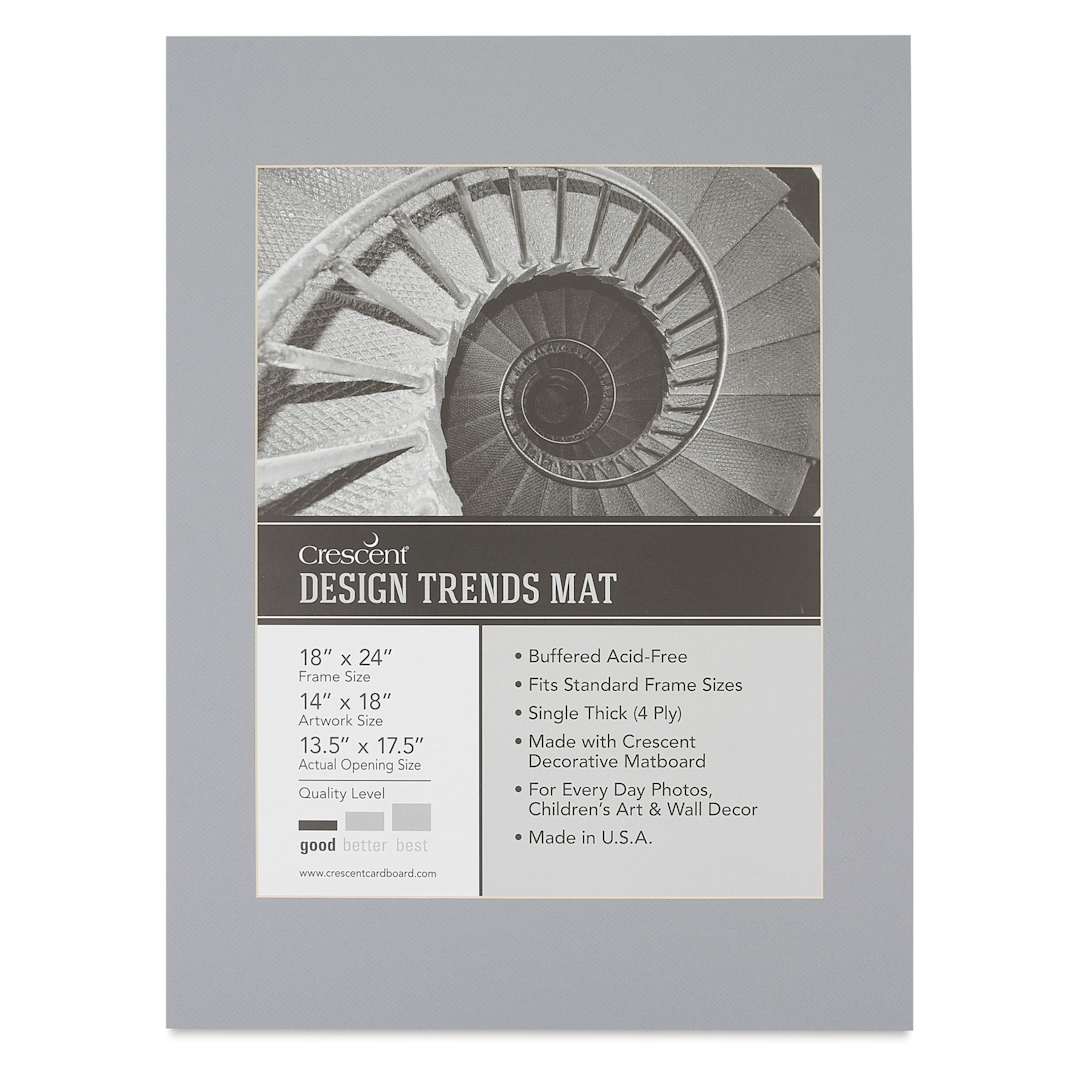 Open in modal - Crescent Pre-Cut Mat - Mid Gray, 18" x 24" (13-1/2" x 17-1/2" Opening)