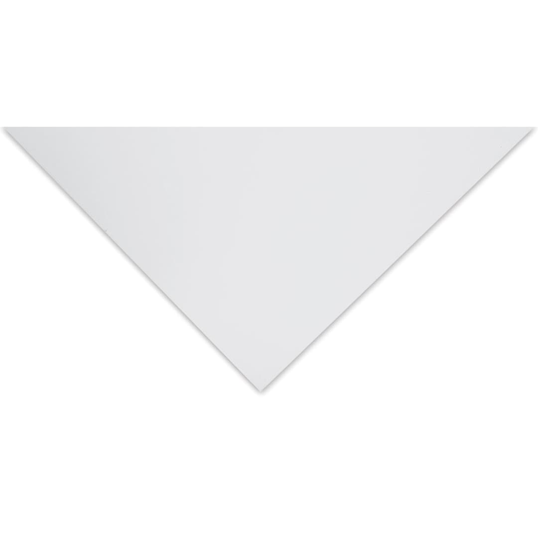 Open in modal - Blick Deluxe White Posterboard - Closeup of corner of One-sided White Posterboard