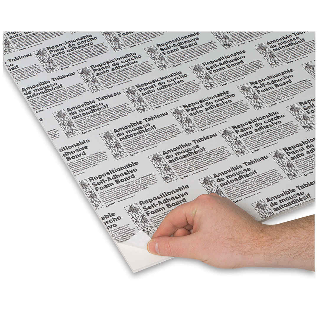 Open in modal - Quick-Stik Self-Adhesive Foam Board Pack - 20" x 30" x 3/16", White, Repositionable Adhesive, Pkg of 10