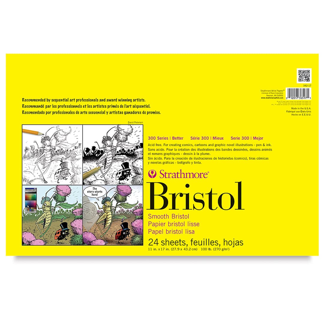 Open in modal - Strathmore 300 Sequential Series Bristol Pad - 11" x 17", Smooth, 24 Sheets