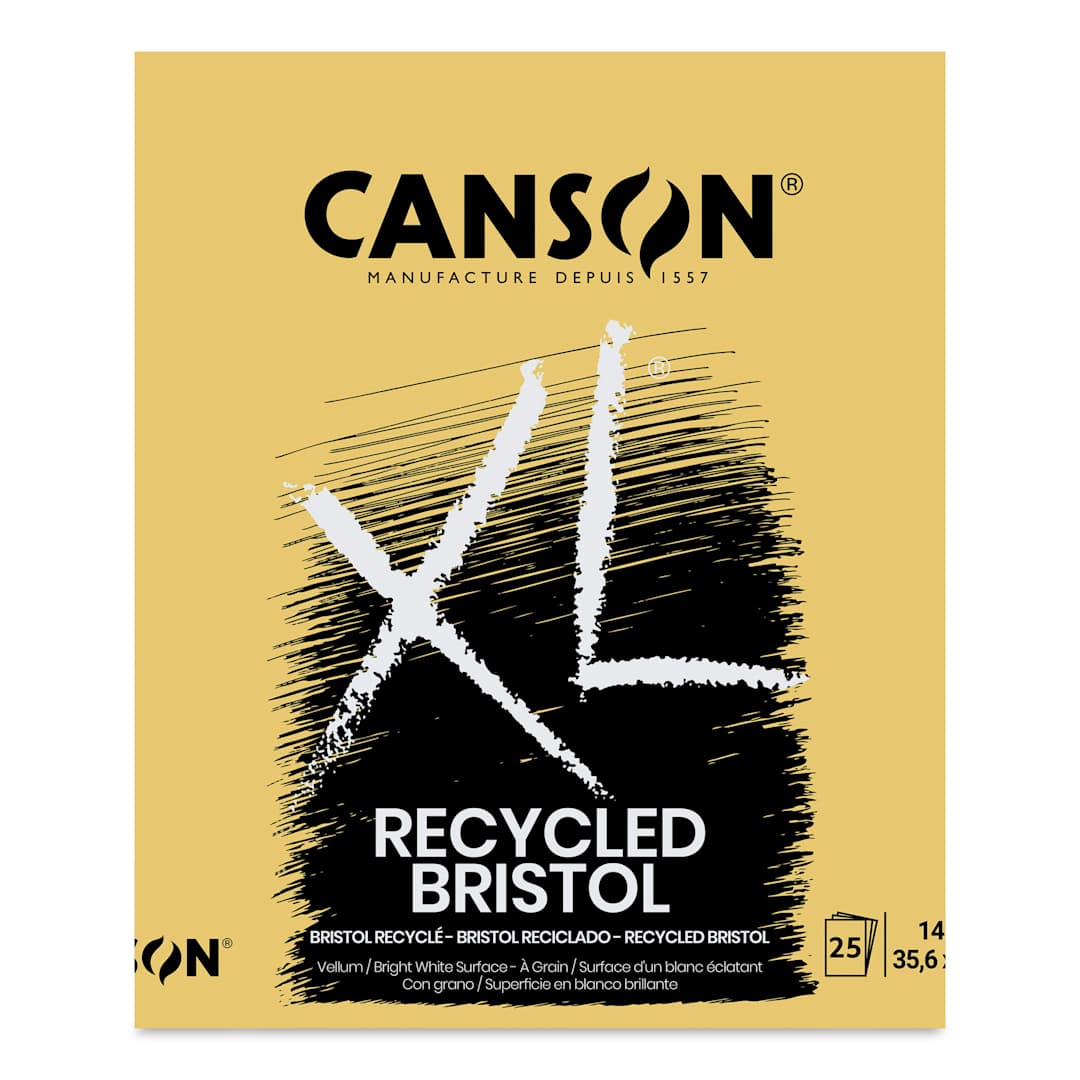 Open in modal - Canson XL Recycled Bristol Pad - Front cover of 14" x 17" pad