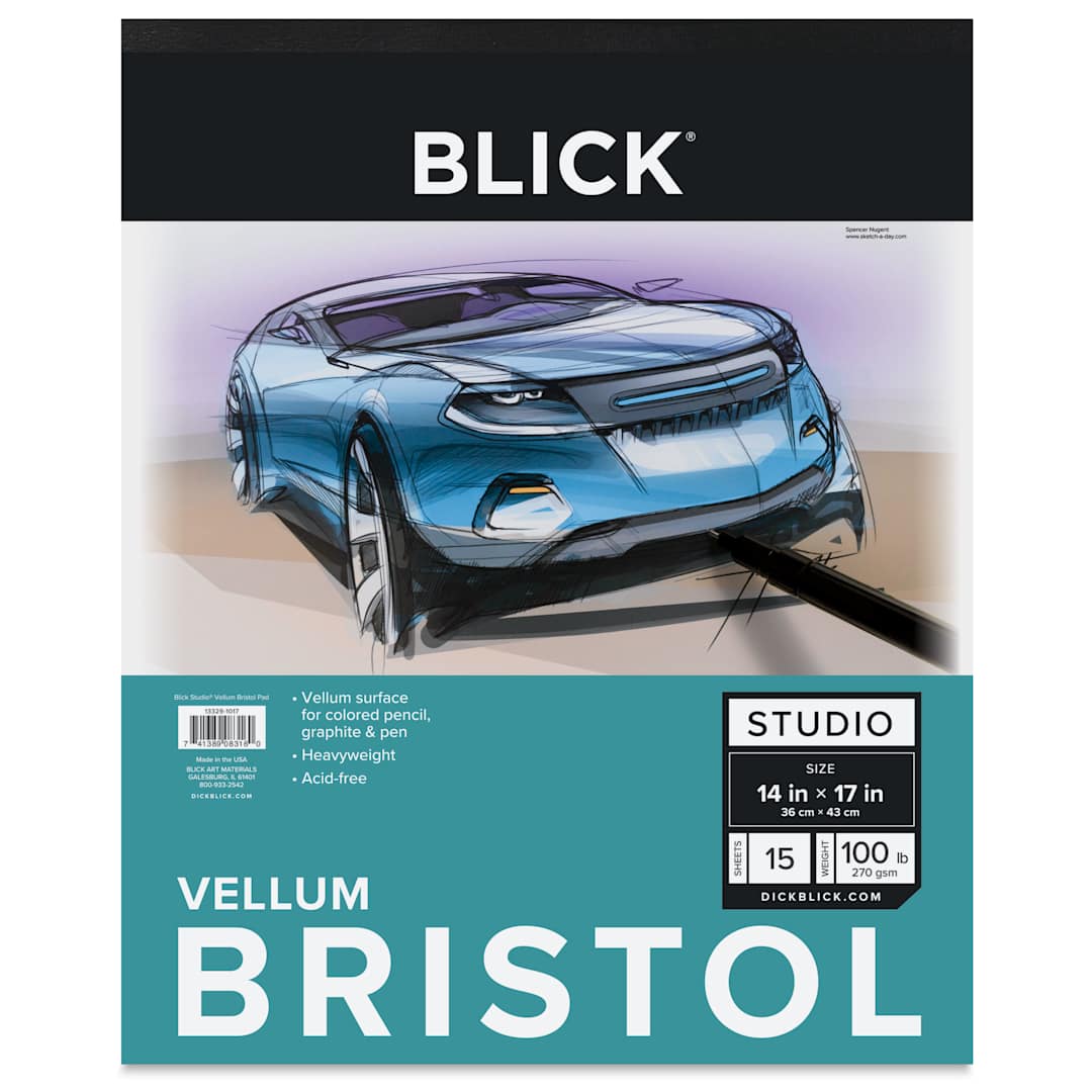 Open in modal - Blick Bristol Pad - 14" x 17", Vellum, 15 Sheets, front cover