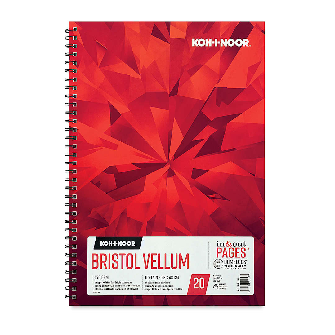 Open in modal - Koh-I-Noor Bristol Pad - Vellum, 17" x 11", 20 Sheets