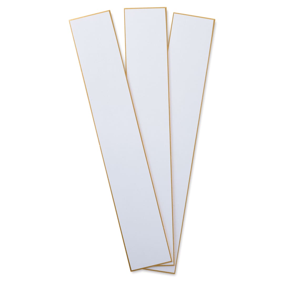 Open in modal - Aitoh Gasen Paper Shikishi Boards - 2-1/5" x 12-1/4", Pkg of 3, out of packaging