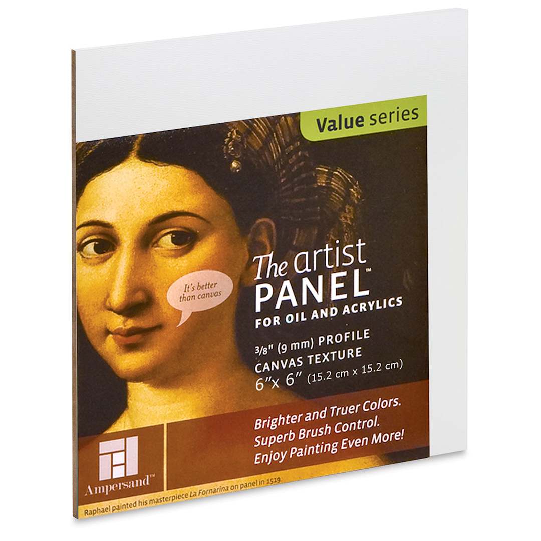 Open in modal - Ampersand Value Series Artist Panel - Textured, 6" 6", 3/8" Profile