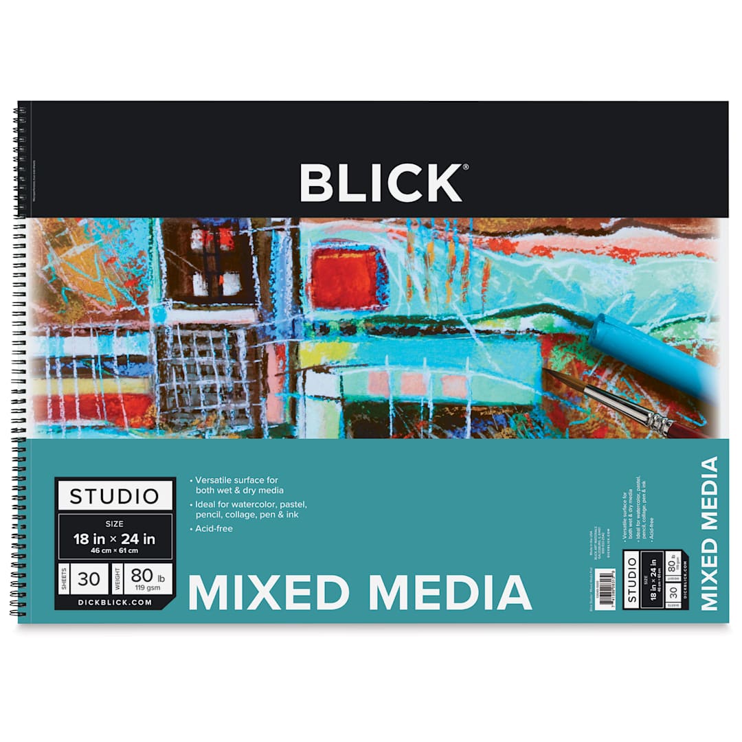 Open in modal - Blick Studio Mixed Media Pad - 18" x 24", 30 Sheets, front of pad