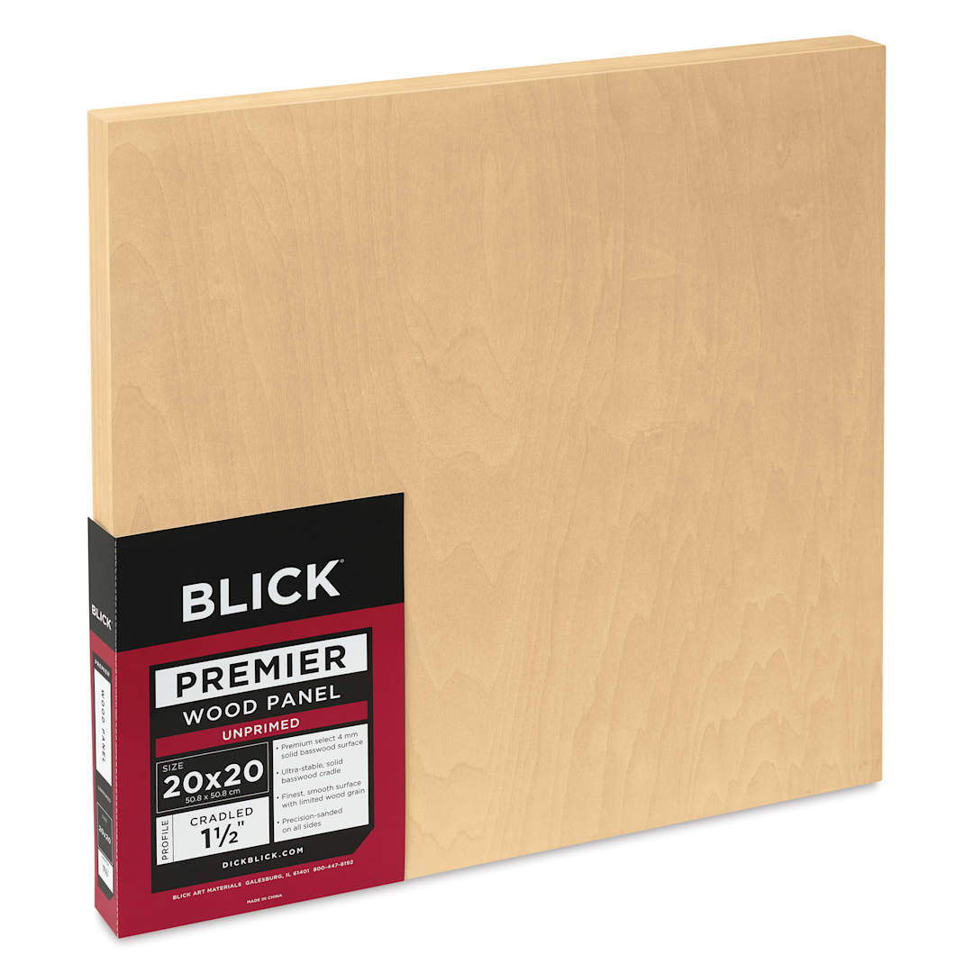 Open in modal - Blick Premier Wood Panel - 20" x 20", 1-1/2" Gallery Profile, Cradled