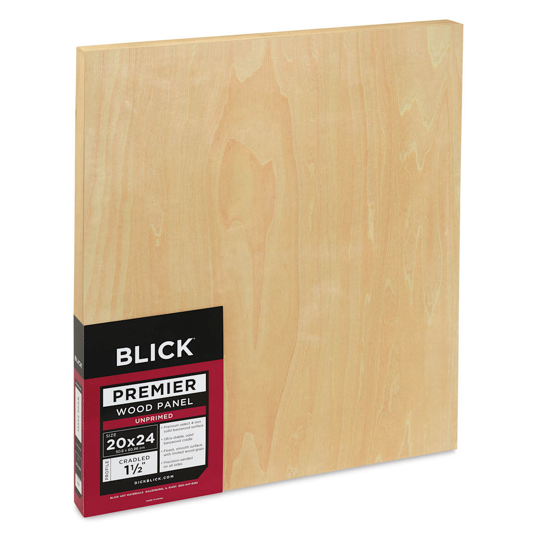 Open in modal - Blick Premier Wood Panel - 20" x 24", 1-1/2" Gallery Profile, Cradled