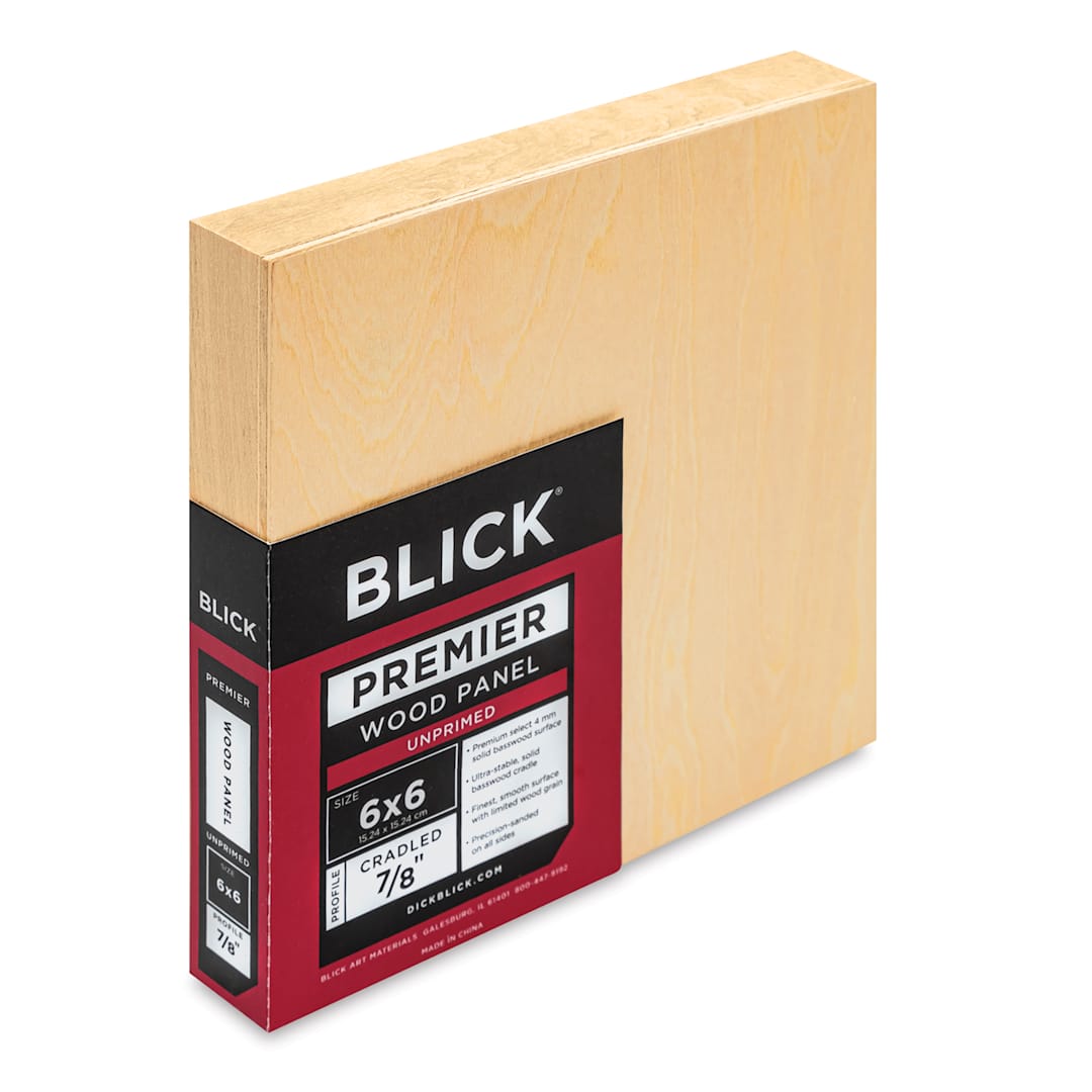Open in modal - Blick Premier Wood Panel - 6" x 6", 7/8" Traditional Profile, Cradled