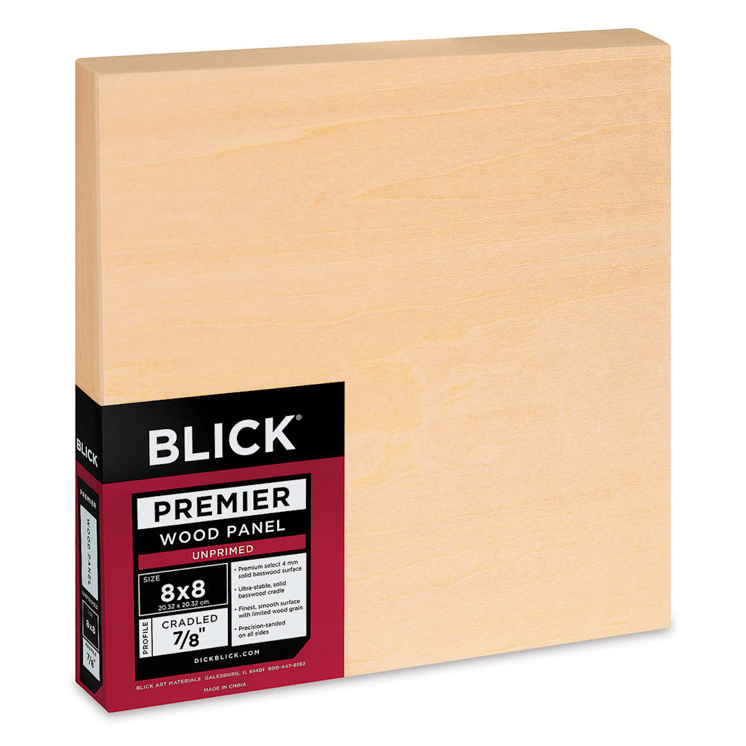 Open in modal - Blick Premier Wood Panel - 8" x 8", 7/8" Traditional Profile, Cradled