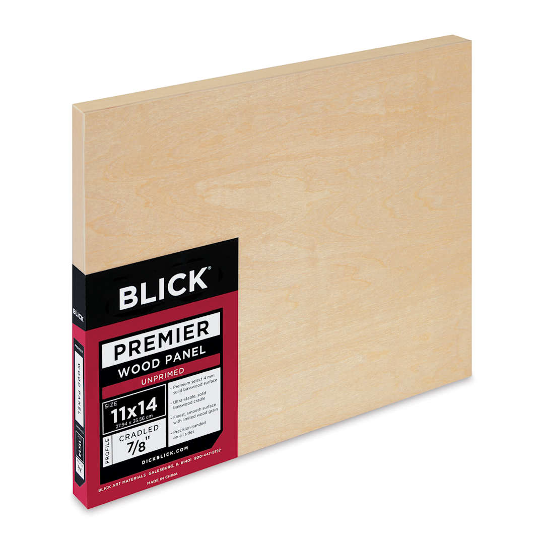 Open in modal - Blick Premier Wood Panel - 11" x 14", 7/8" Traditional Profile, Cradled