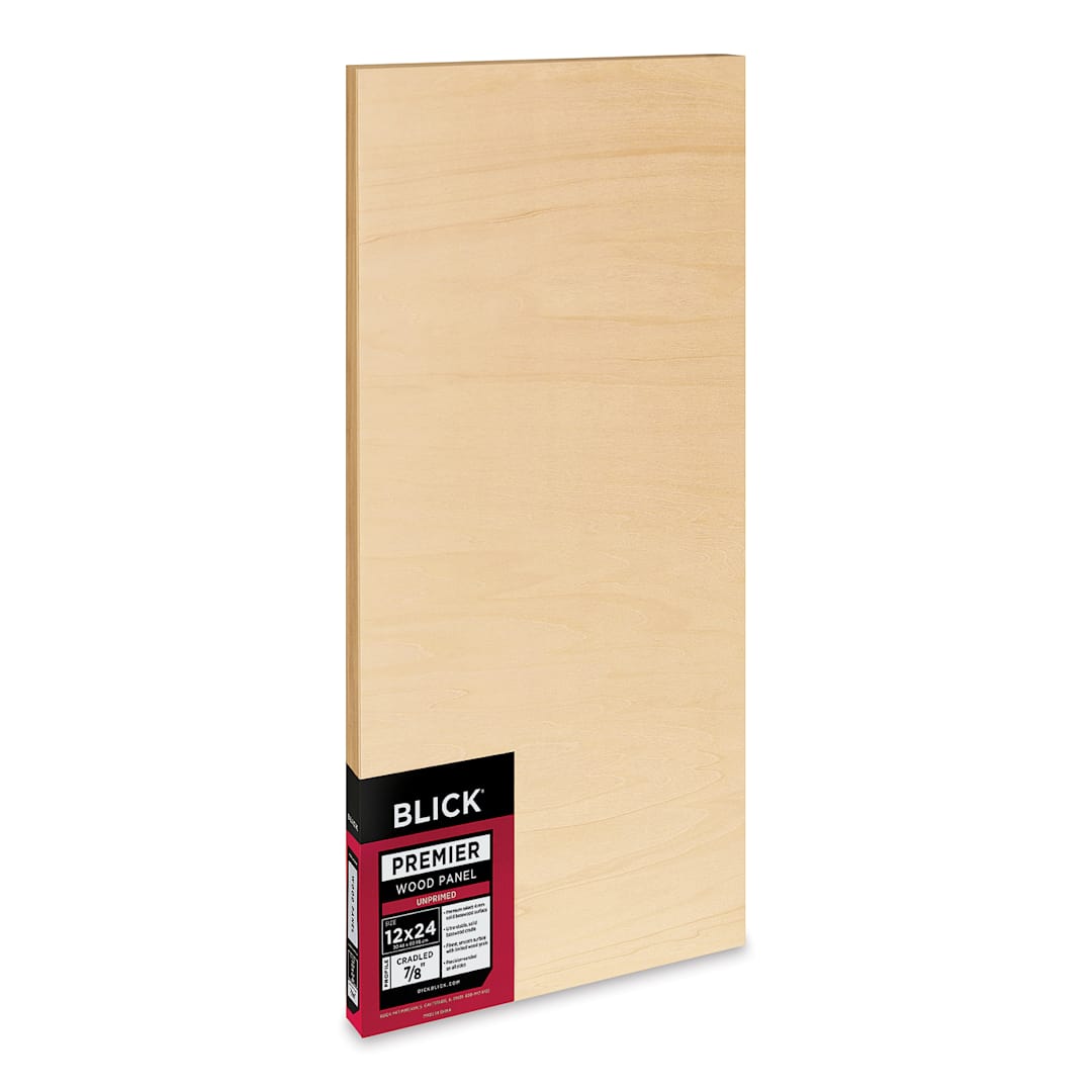 Open in modal - Blick Premier Wood Panel - 12" x 24", 7/8" Traditional Profile, Cradled