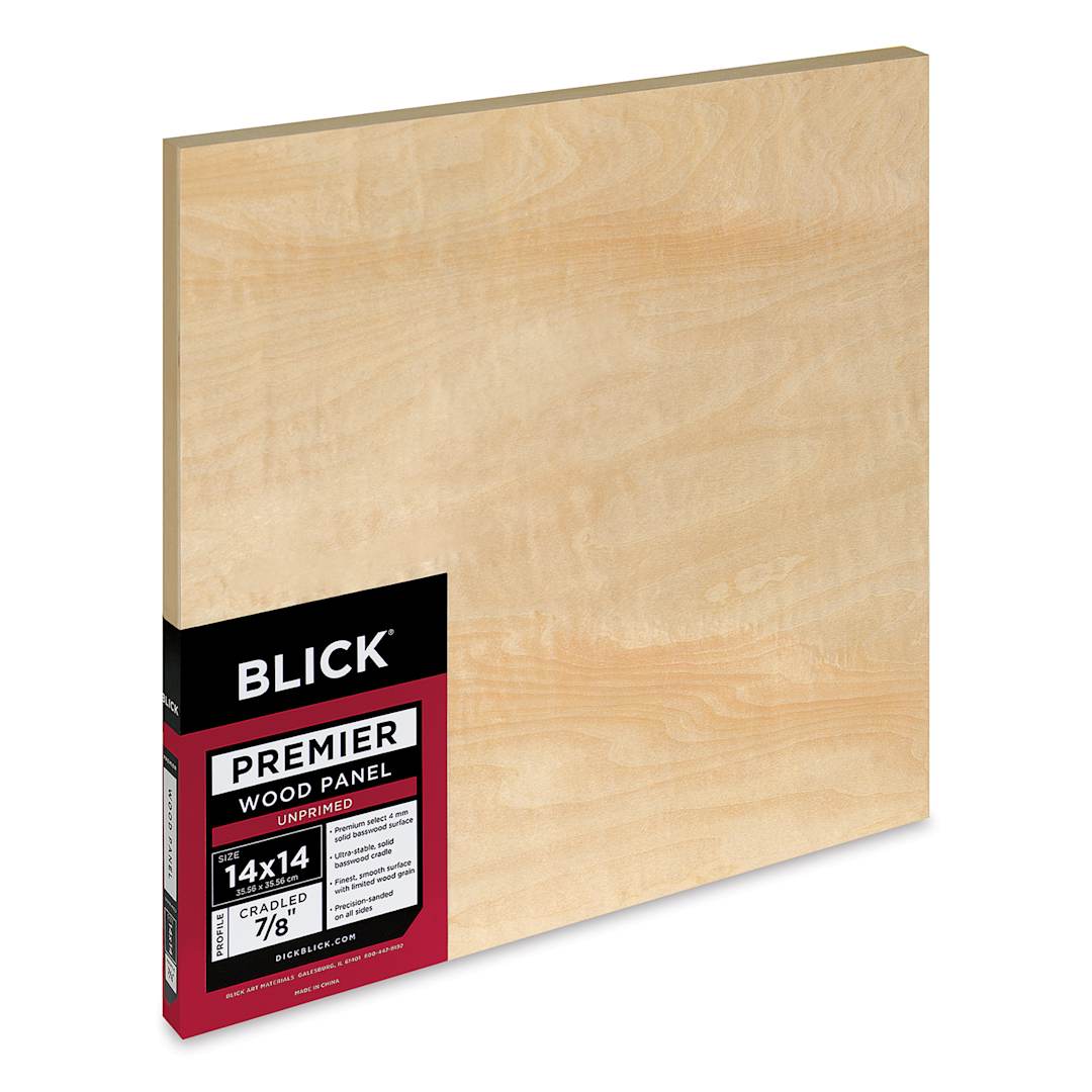 Open in modal - Blick Premier Wood Panel - 14" x 14", 7/8" Traditional Profile, Cradled
