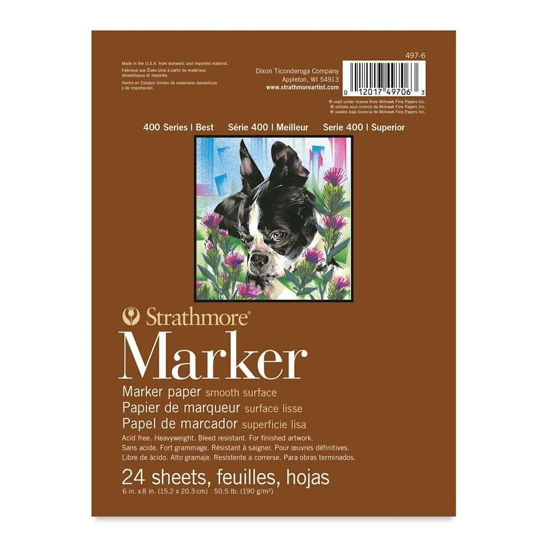 Open in modal - Strathmore 400 Series Marker Pad - 6" x 8", 24 Sheets