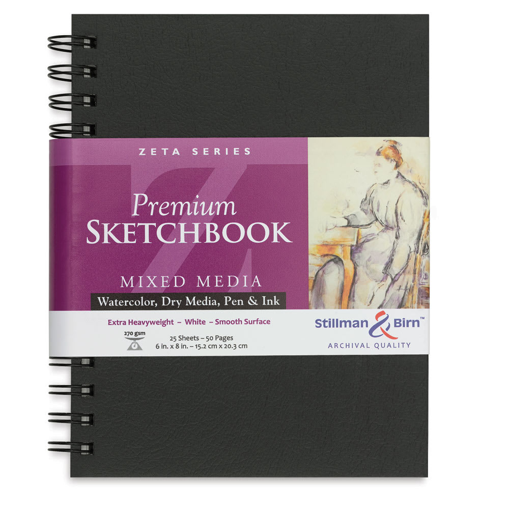 Open in modal - Stillman & Birn Zeta Series Spiralbound Sketchbook - 8'' x 6'', Portrait
