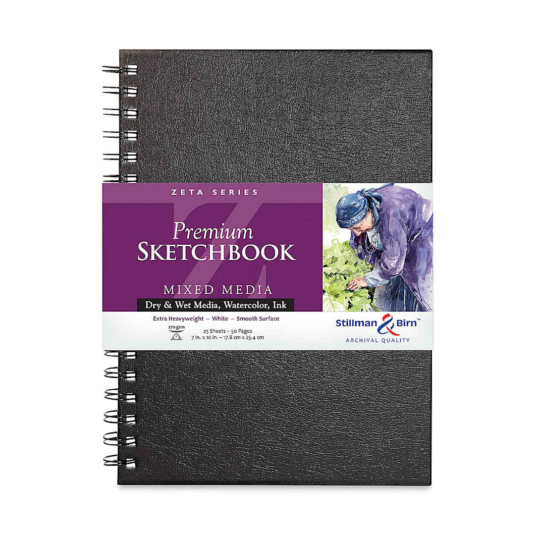 Open in modal - Stillman & Birn Zeta Series Spiralbound Sketchbook - 10'' x 7'', Portrait