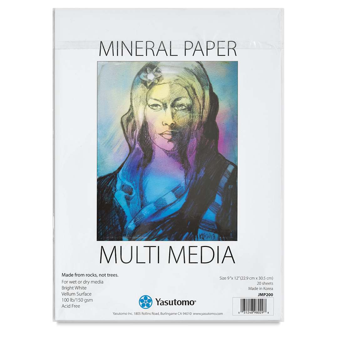 Open in modal - Yasutomo Mineral Paper Artist Pad - Front cover of 9" x 12" Pad