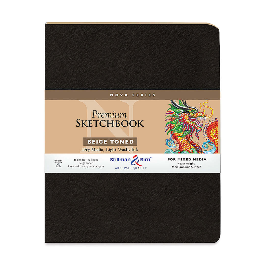 Open in modal - Stillman & Birn Nova Series Toned Softcover Sketchbook - Beige, 8" x 10", front cover