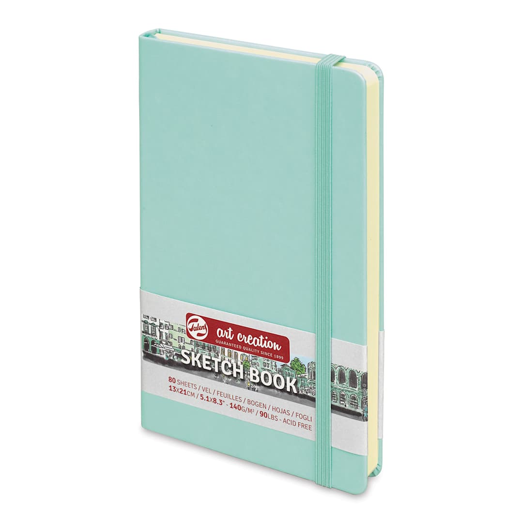 Open in modal - Talens Art Creations Sketchbook - Fresh Mint, 8.3" x 5.1" (side view)