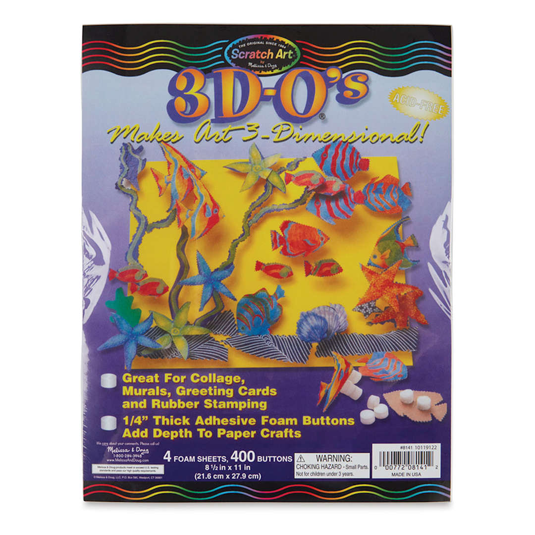 Open in modal - Scratch-Art 3D-O' Pack - Pkg of 400, Front of Pad