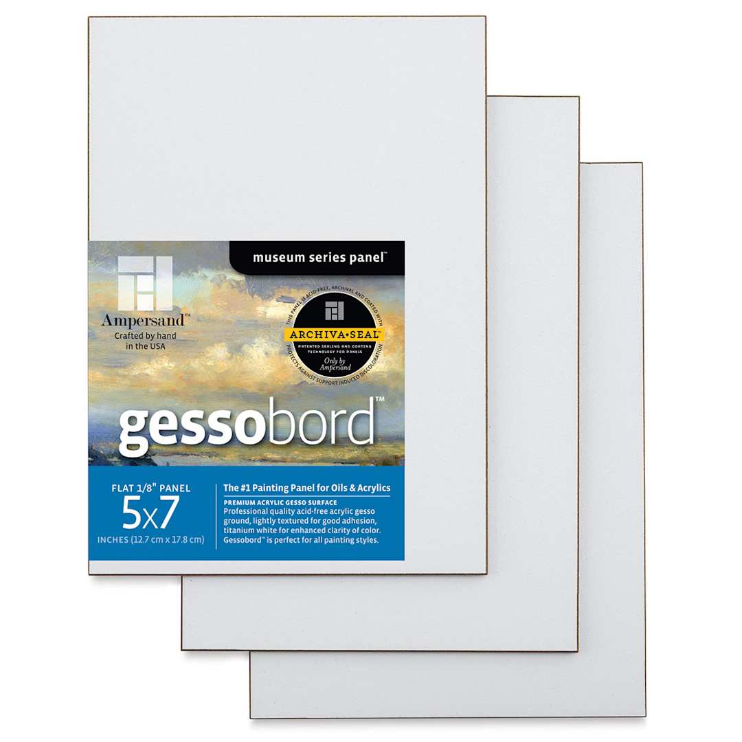 Open in modal - Ampersand Gessobord - 5" x 7", 1/8" Flat, Pkg of 3