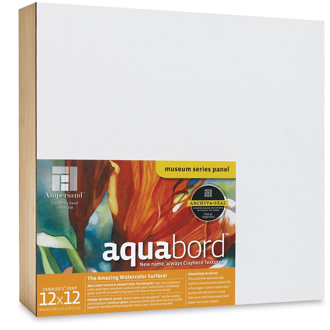 Open in modal - Ampersand Aquabord Panel - 12" x 12", 2" Deep Cradled