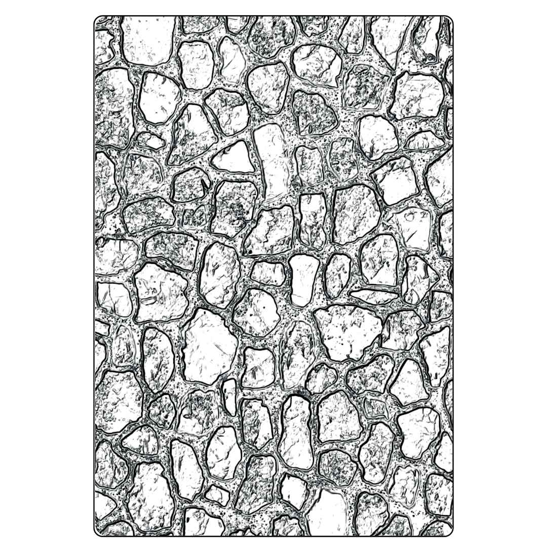 Open in modal - Sizzix 3-D Texture Fades Embossing Folder - Cobblestone