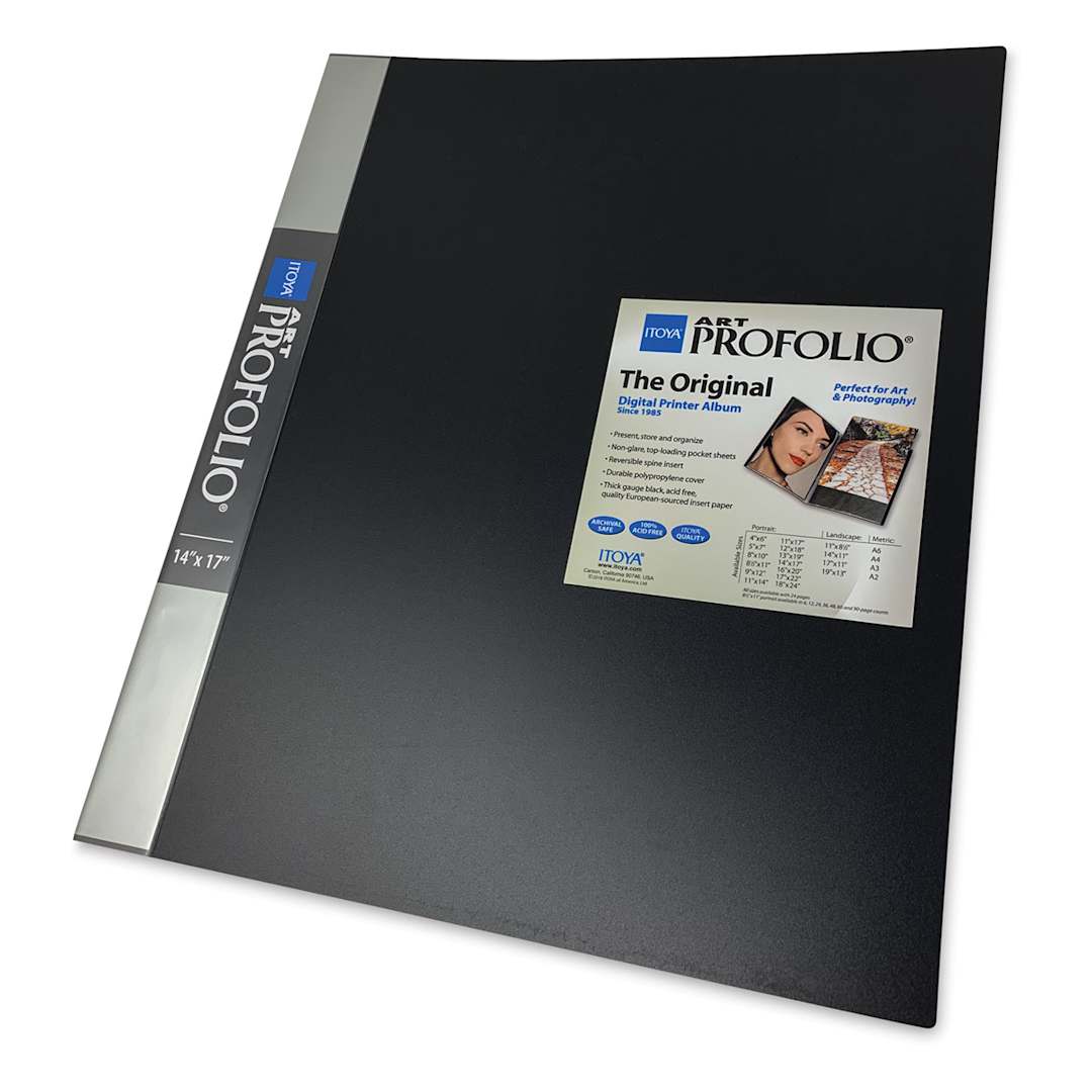 Open in modal - Itoya Original Art Profolio - 14" x 17", Black, Portrait, 24 Pages