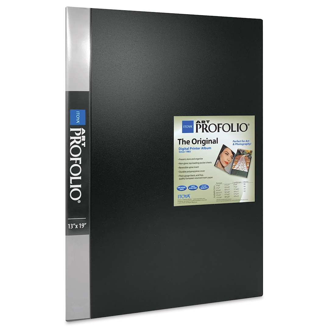 Open in modal - Itoya Original Art Profolio - 13" x 19", Black, Portrait, 24 Pages