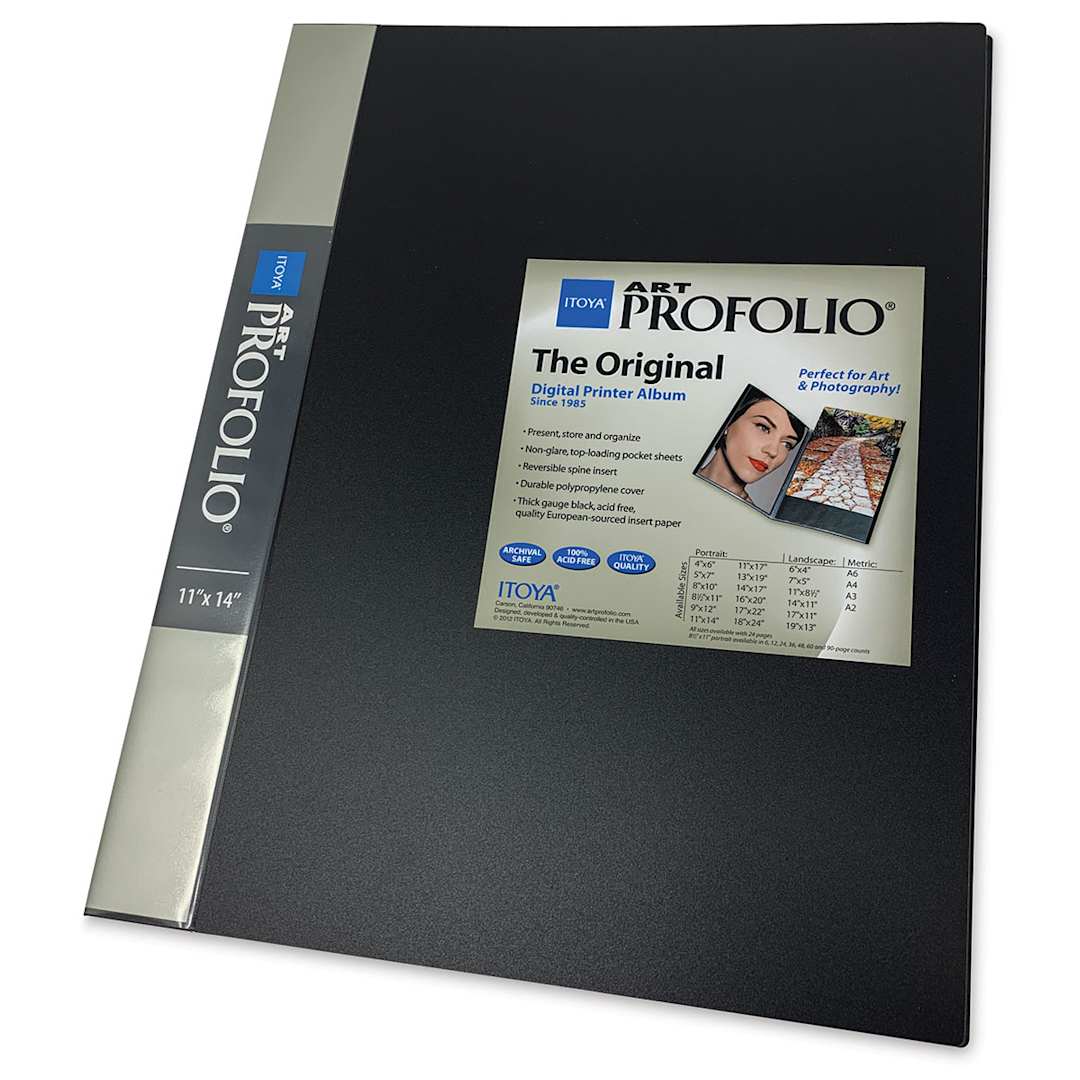 Open in modal - Itoya Original Art Profolio - 11" x 14", Black, Portrait, 24 Pages