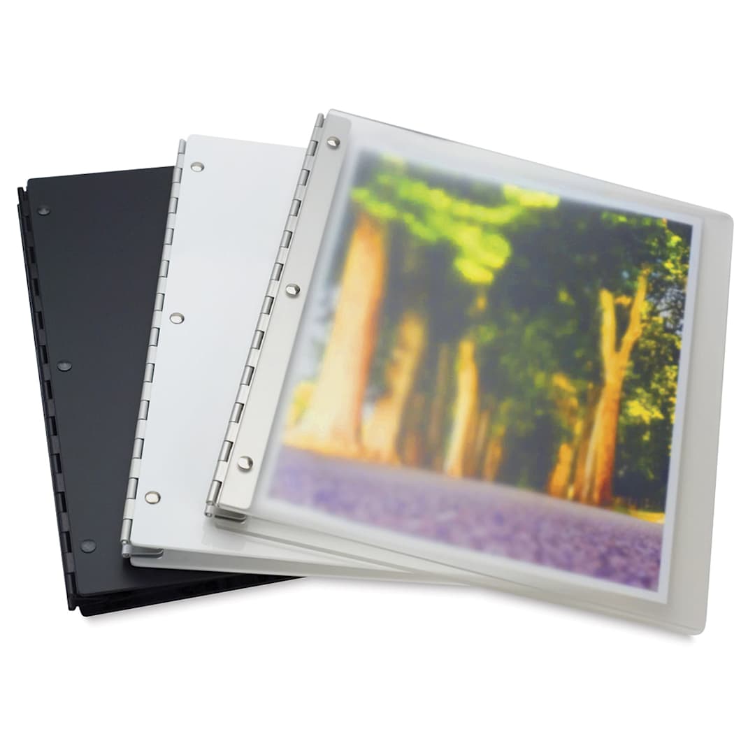 Open in modal - Vista Screwpost Binder - 3 types of Covers shown in fan
