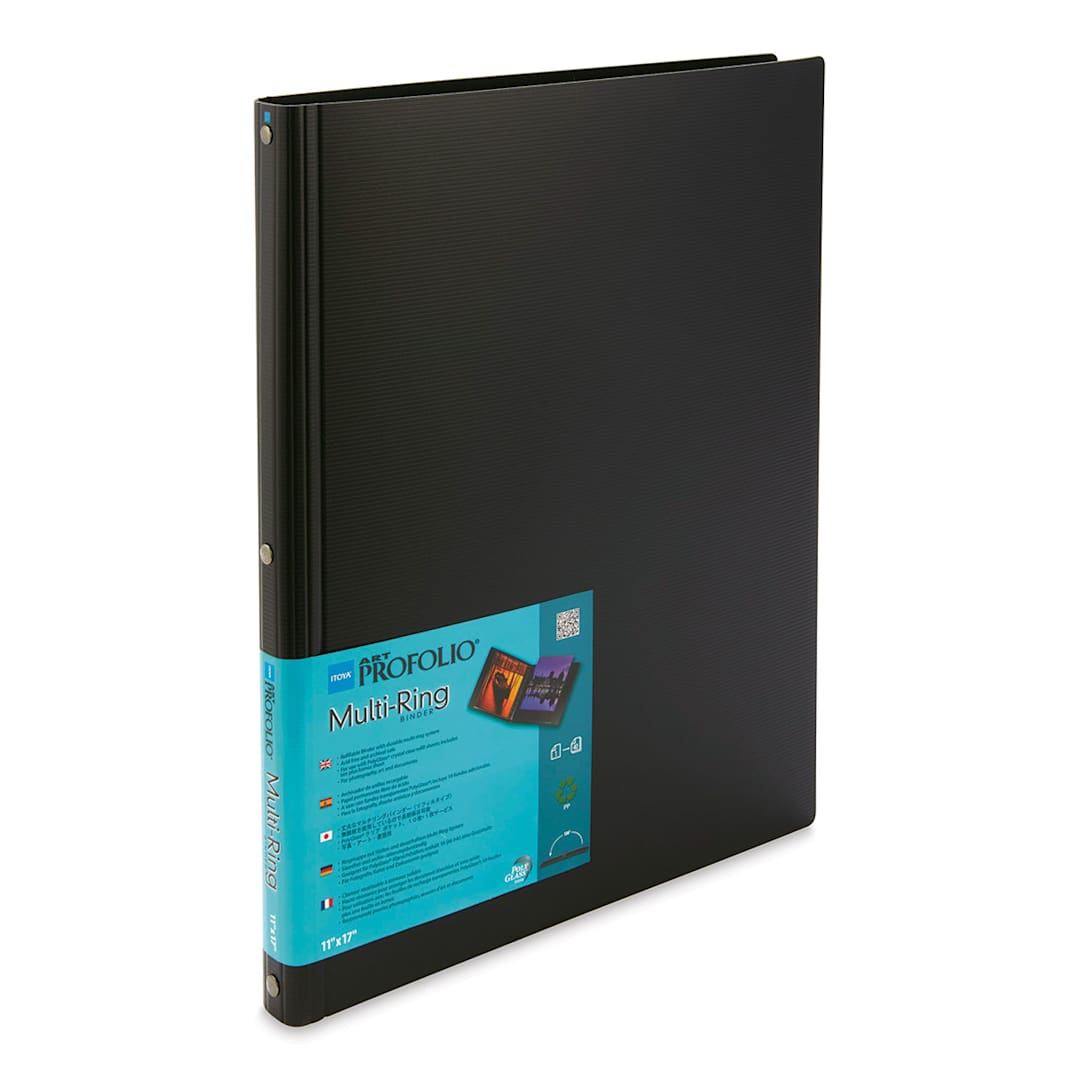 Open in modal - Itoya Art Profolio Multi-Ring Binder - 11" x 17", Black, Portrait