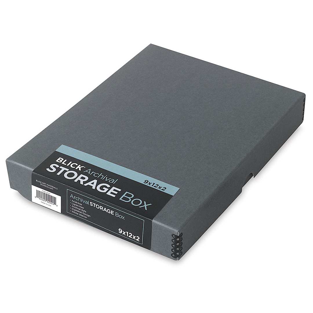 Open in modal - Archival Storage Box, Gray 9"x12"