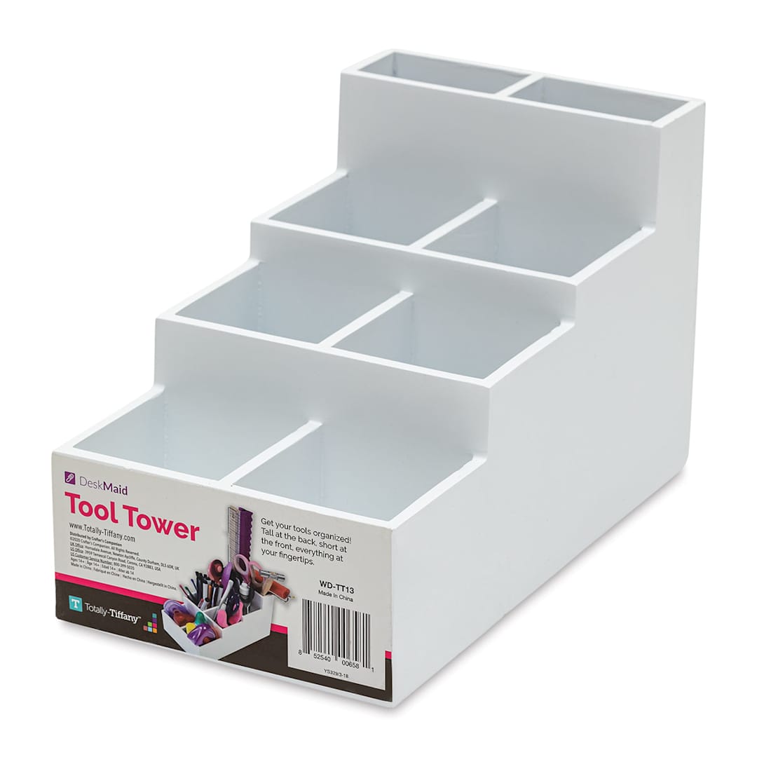 Open in modal - Totally Tiffany Desk Maid Tool Tower (side view)