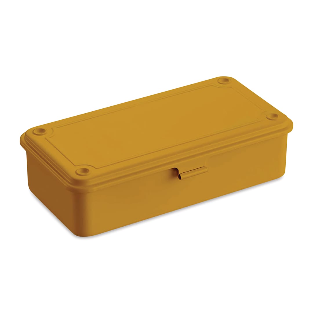 Open in modal - Toyo Stackable Storage Box T-190 - Mustard, 8" x 4" x 2"